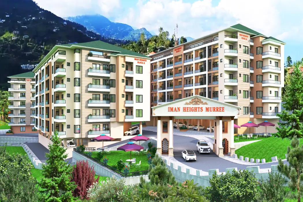 Front view of Iman Heights Murree